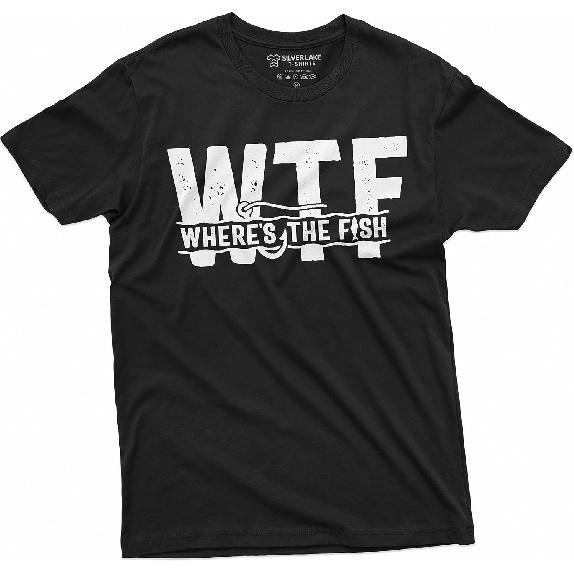 WTF Where is The Fish Funny T-Shirt Fisherman Gifts Fishing Shirt for him
