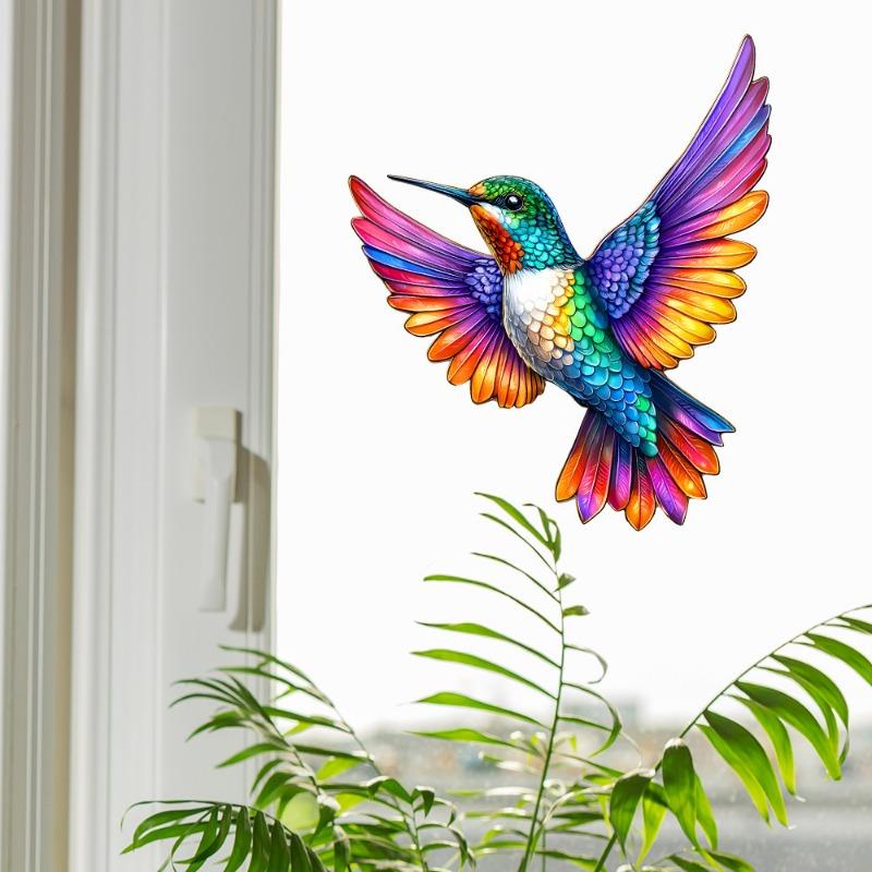 Malovaný pták Domov Balkon Skleněné okno Zkrášlení a Dekorace Elektrostatické UV Samolepky na okno Bez zadního lepidla