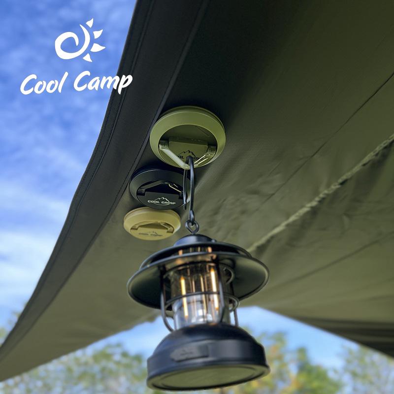 COOLCAMP Magnetic Suction Cup Hook for Tent Awning, Car Camping, Rope Fixing, and Light Hanging