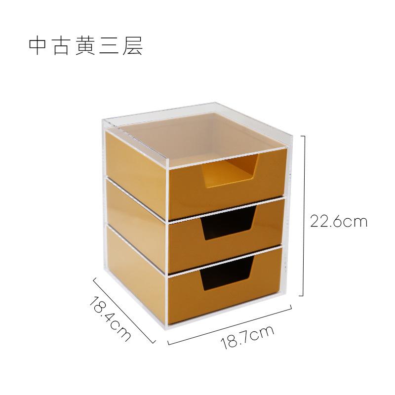 

Acrylic Mixed Color Drawer Type Cosmetics Dust Proof Office Desktop Stationery Organization Box