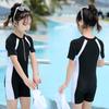 Costume da bagno sportivo intero da bambina, Età 2-11 anni, Design a gamba piatta per vacanze al mare