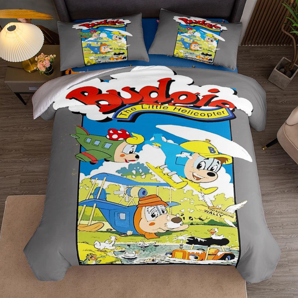 

Budgie the Little Helicopter Duvet Cover Set Without Sheet King Queen Double Full Twin Single Size Bed Linen Set 140x210cm