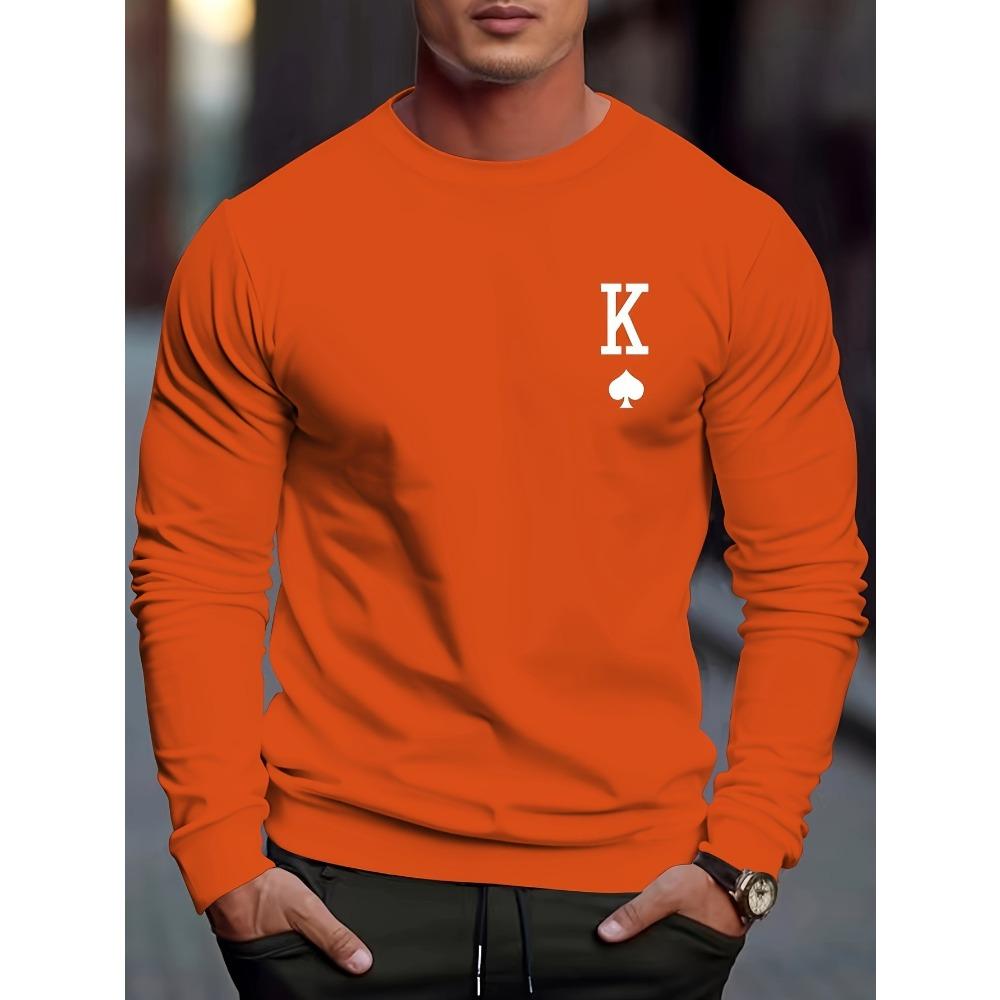 Men's Long Sleeved Casual Fashionable Simple Style Fashionable Versatile Comfortable Casual Plus Size Men's T-shirt