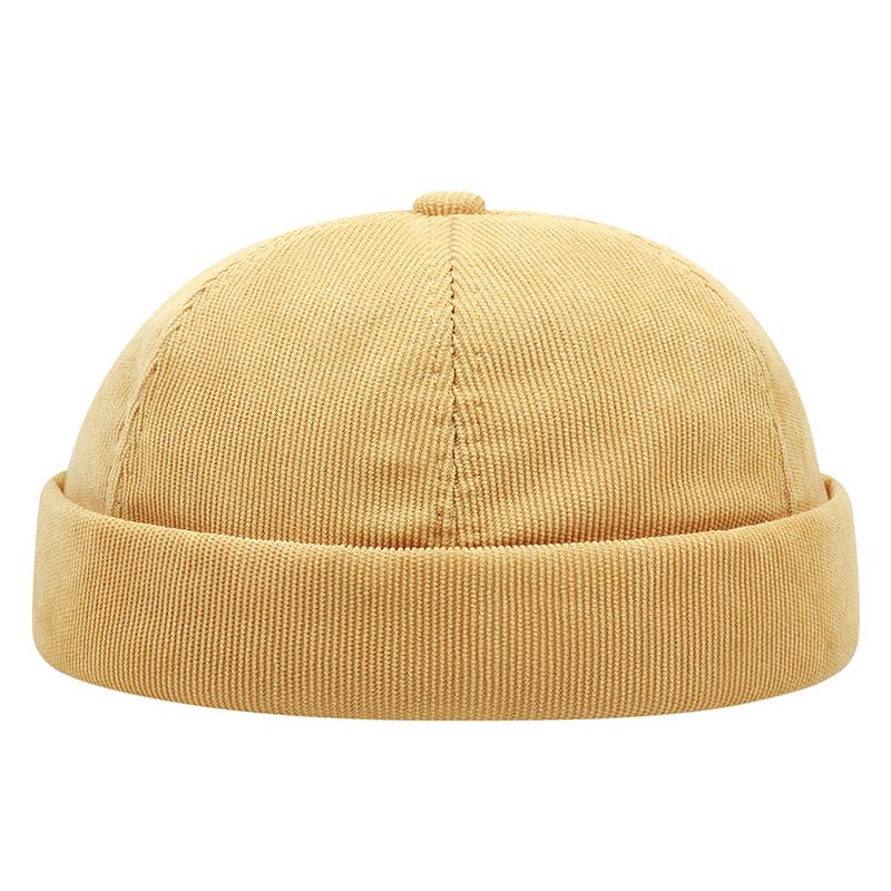 Spring And Summer New Casual Landlord Hat Street Melon Skin Tide Hats Without Brim Retro Hip Hop Cap Men And Women Universal Cap