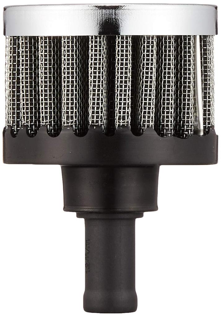 PMC 154-313 Smooth STREAM AIR STREAM Blow-By Filter, Mounting Diameter/0.4 inch (12 mm), Chrome/Black