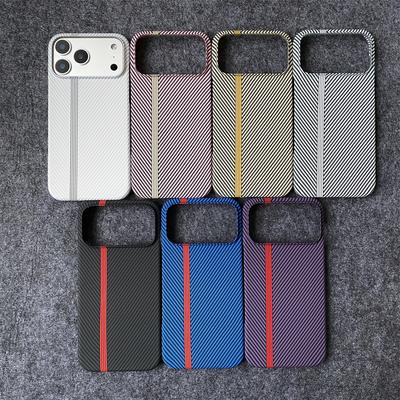 Coque de téléphone Business antichoc motif fibre de carbone Kevlar pour iPhone 17 16 15 14 13 12 11 Pro Max X XS XR XSMax 7 8 Plus Air