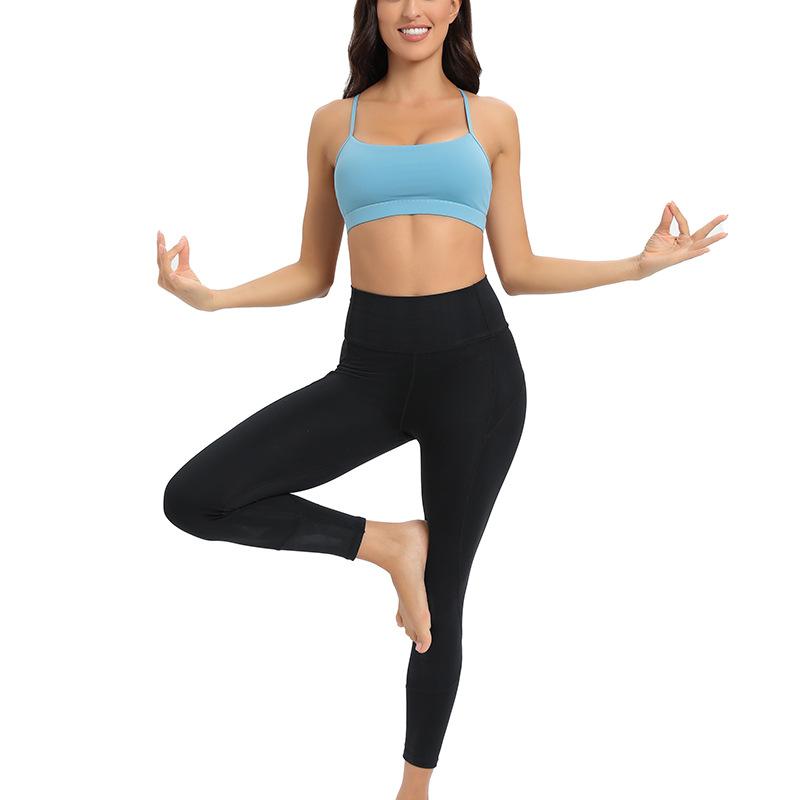 Женский противоударный спортивный бюстгальтер с перекрестными бретелями на спине — фото 10