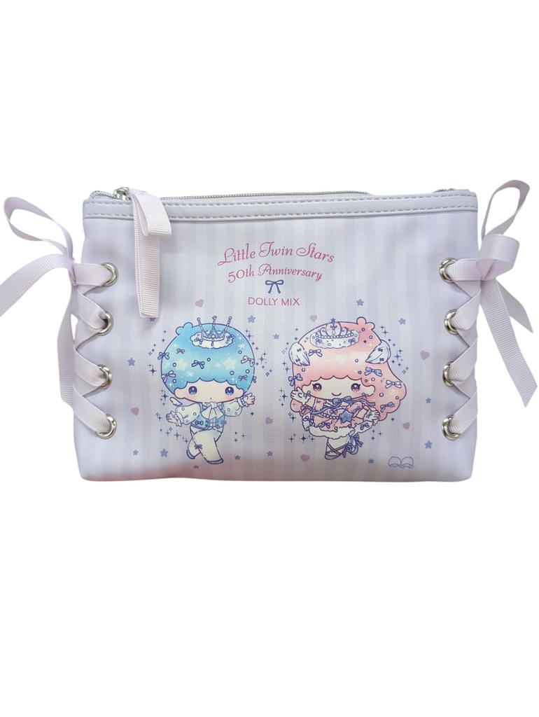 Marimo Craft Little Twin Stars x Dolly Ribbon Pouch, W185 x H130 x D40mm, SRDM-025