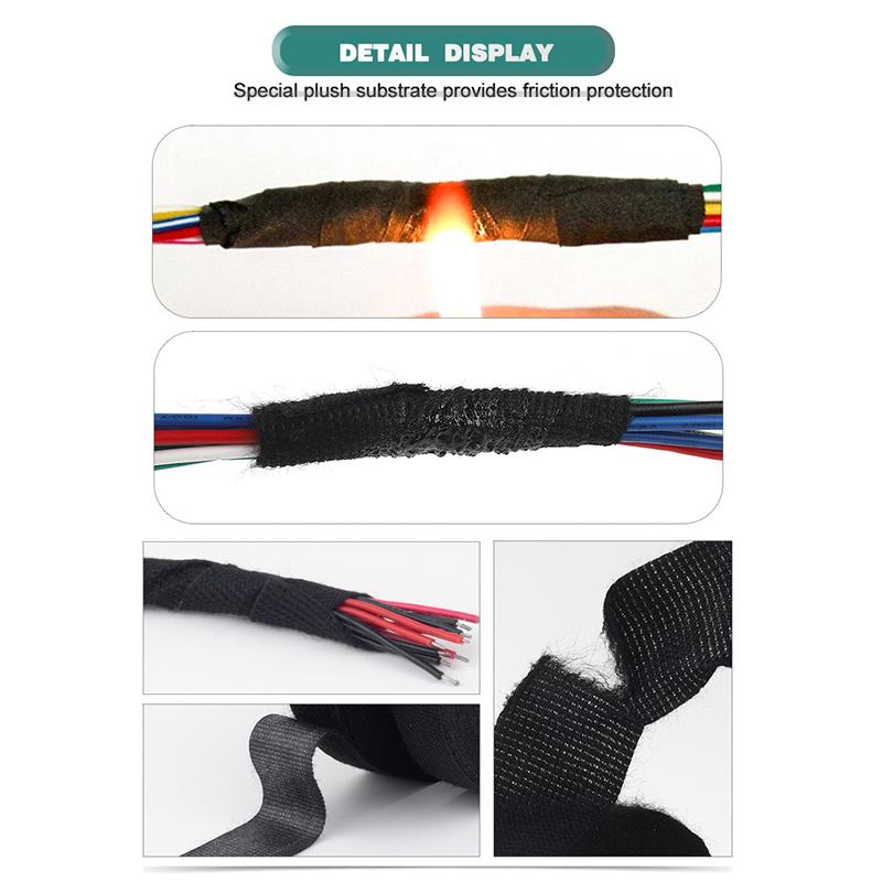 15m Tape Car Engine Compartment Car With High Temperature Resistance Insulation Flame Retardant Velvet Electrical Tape Cloth