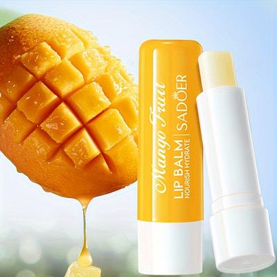 Mango Fruit Nourish Hydrate Lip Balm,Improve Lip Dryness and Brighten Lip Color,Smooth, Delicate, and Tender Lips, Suitable for Autumn and Winter