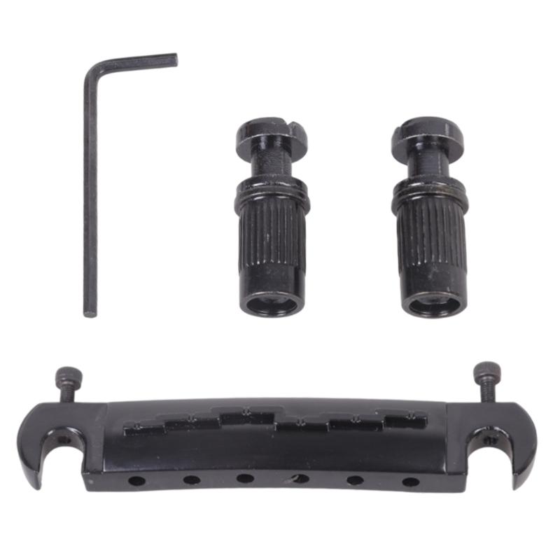 Guitar Bridge Stop Tailpiece, Adjustable Guitar Saddle Small Integrated Bridge