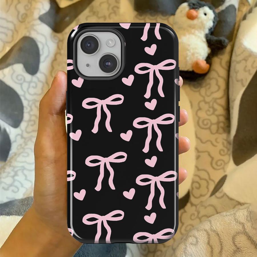 Cute Pink Heart Bow Soft Cover Capa Phone Case for Xiaomi Redmi Note 14 4G 14 Pro Plus 5G
