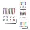8pcs Flat Head Replacement Skateboard Truck Longboard Mounting Screws Bolts Nuts Repair Kit