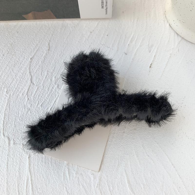 

Fashion high sense ostrich feather large feather clip women s 2024 new back of the head hair clip shark clip temperament hairpin