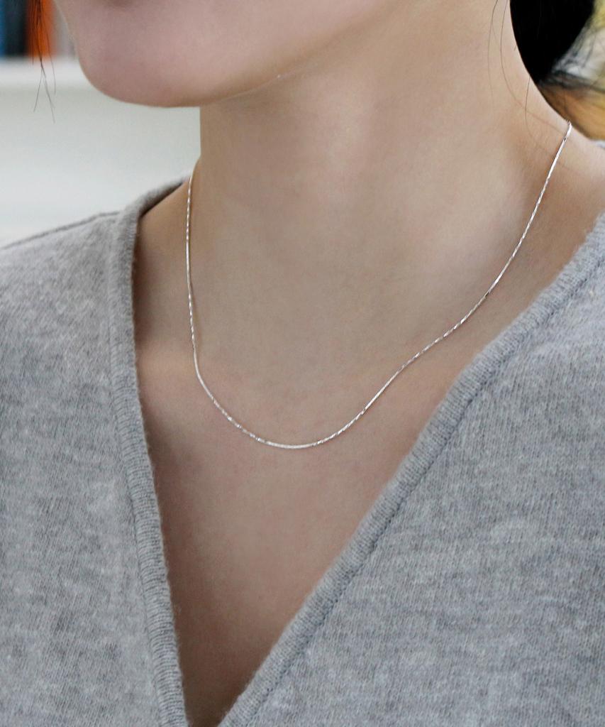 47Bag 925 Silver Layered Silver Chain Necklace Twila