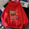 Goodbye 2026 Hello 2027 Christmas Hoodie New Year Sweatshirt Holiday Pullover Tracksuits  Hooded Sweatshirt