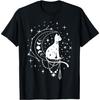 Celestial Cat, Crescent Moon, Star Constellation, Astrology T-Shirt