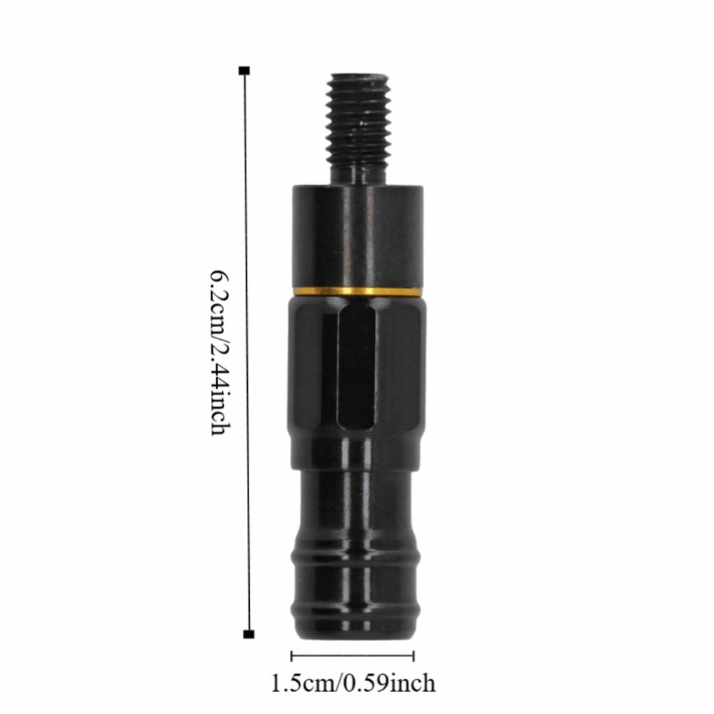 2PCS Aluminum Alloy Fishing Rod Connector One-Piece Landing Net Connector Carp Fishing