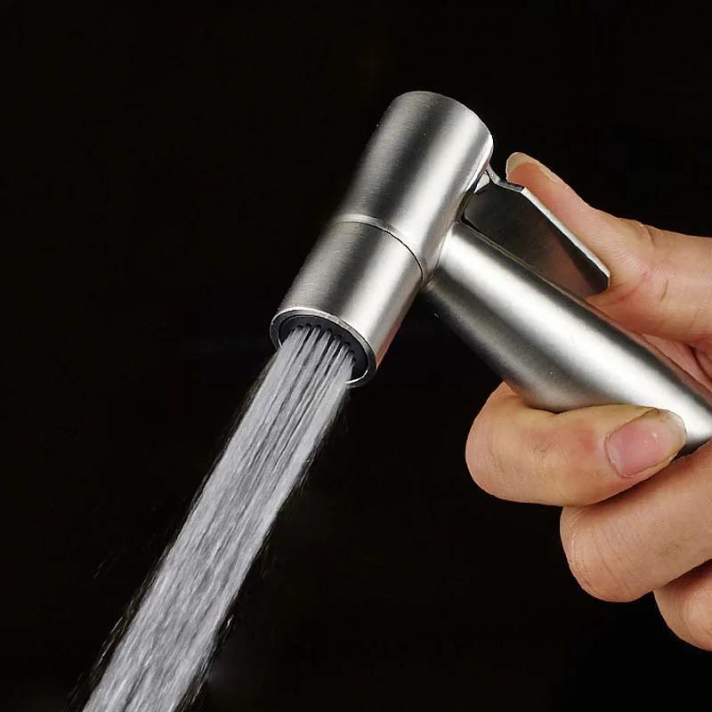 Handbrause für Toilettenhahn, Edelstahl, Sprühpistole, Handbidet-Spray, Badezimmer, selbstreinigender Duschkopf, Handbrause
