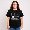 Technically The Glass Is Always Full Science Joke T Shirt, Funny Physics Humor Tee, Nerd Geek Shirt Gift, Science Lover TShirt