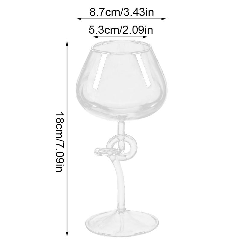 

1 шт. бокалы для маргариты, прозрачный изогнутый бокал, простая чашка для коктейлей, бытовая скрученная чашка для коктейлей, барный инструмент 18x8,7 см 1pc