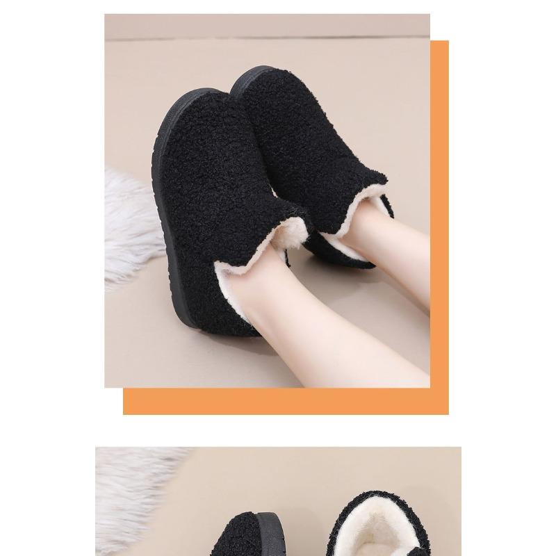 2025 Winter New Arrival Women's Cotton Slippers Home Warmth Slip-Resistant Fleece-Lined Thickened Mom Snow Boots