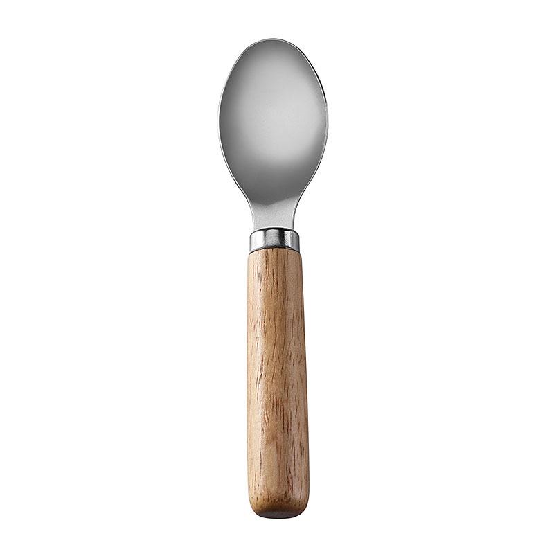 Stainless Steel Cheese Tools Set with Rubber Wood Handle, Including Cheese Knife, Slicer, Butter Knife, and Fork.