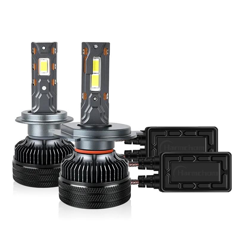 

Лампи H7/H4/H1 22000 лм Супер Яскраві, 6000K Холодний Білий H4 Фари для Водіння, 9005 Дальнє/Ближнє Світло Подвійні Лампи з Вентилятором Охолодження, HB3 Маркерні Ліхтарі в Зборі, Упаковка з 2 шт. 880(881)