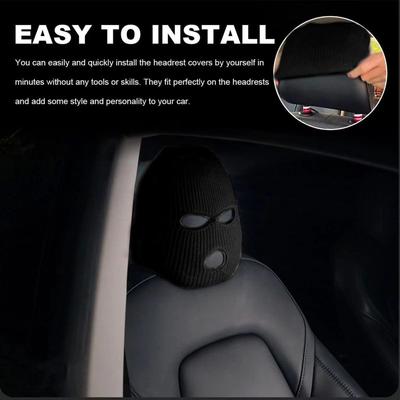 Full Cover Car Funny Hat Decoration 3Hole Auto Headrest Decor Cover  Car Interior Accessories