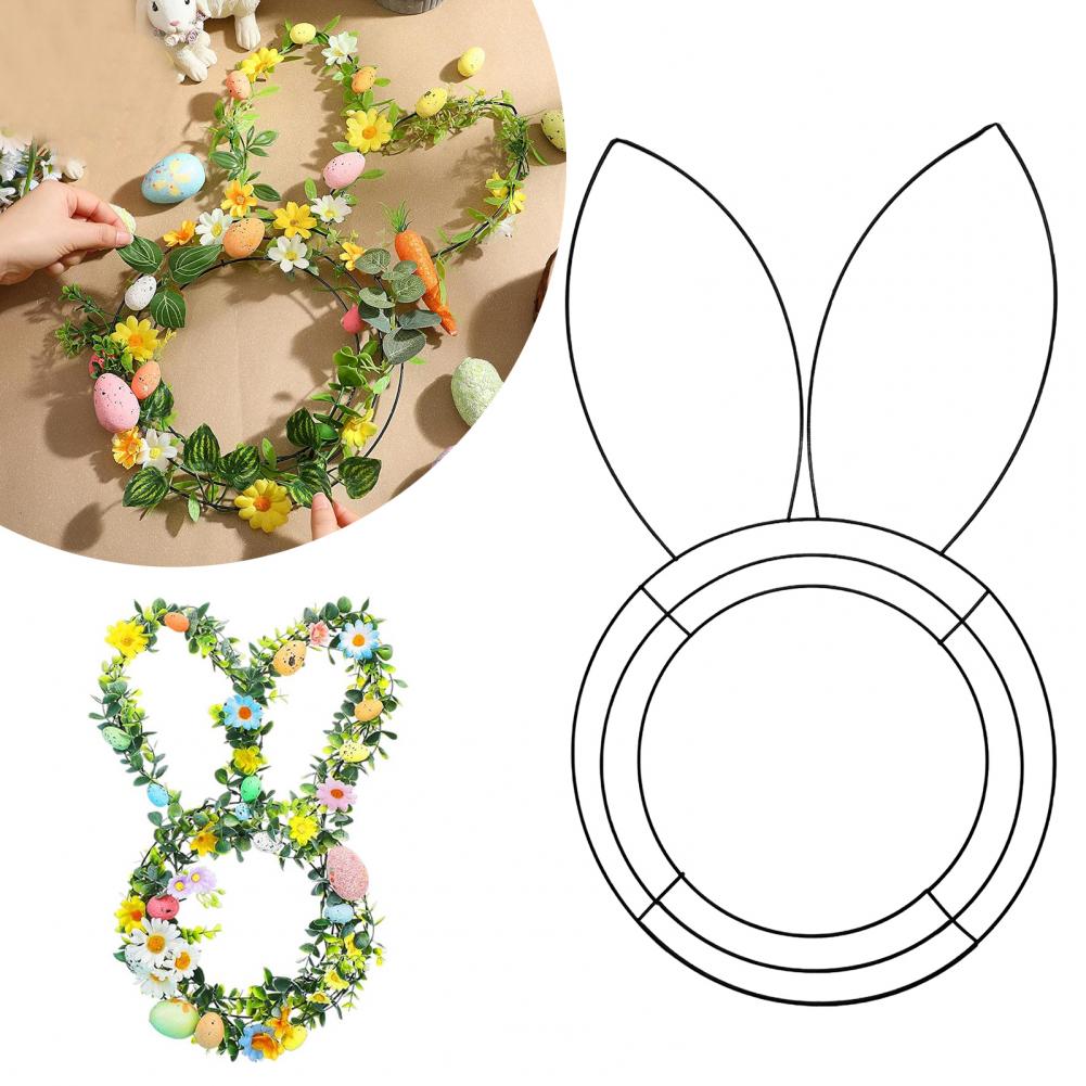 Easter Wreath Metal Frame Strong Structure Wreath Frame Easter Wreath Frame Metal Wire Form for Diy Springtime Decor for Easter