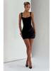 2025 European and American Spaghetti Strap Sexy Sleeveless Tie-Back Short Dress