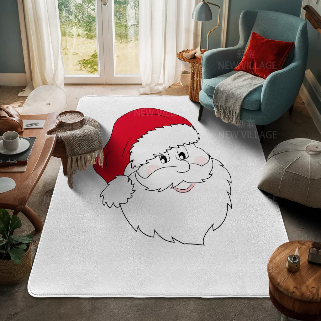 House Entrance Carpet Home Door Mat Living Room Bath Foot Bathroom Non-slip Water Absorption Rugs Bath Merry Christmas Winter