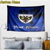 Custom Name Afc Wimbledon Crest Tapestry Room Decoration Wall Hanging for Living Room Bedroom, dormitory, Birthday and Christmas gifts