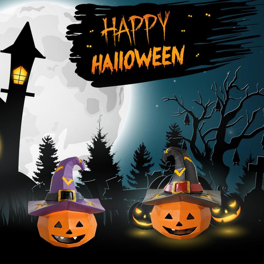 Halloween Statue Halloween Centerpiece Decoration Spooky Halloween Pumpkin Witch Hat Decor Indoor Outdoor for Festive Home