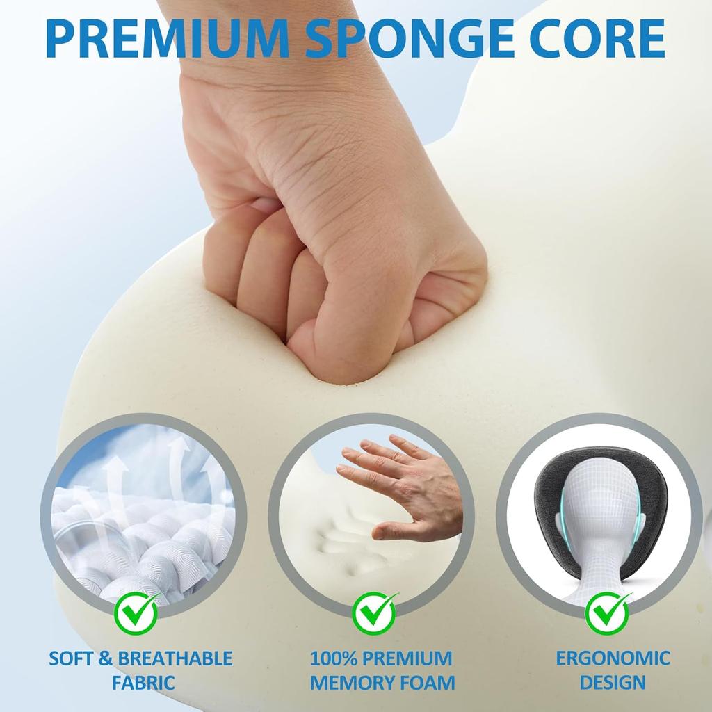 Breast Pillow and Face Down Pillow for Massage Set, Women's Massage Bolster Sleeping for Bed with Non-Slip Bottom, Home Head Chest Cushion for