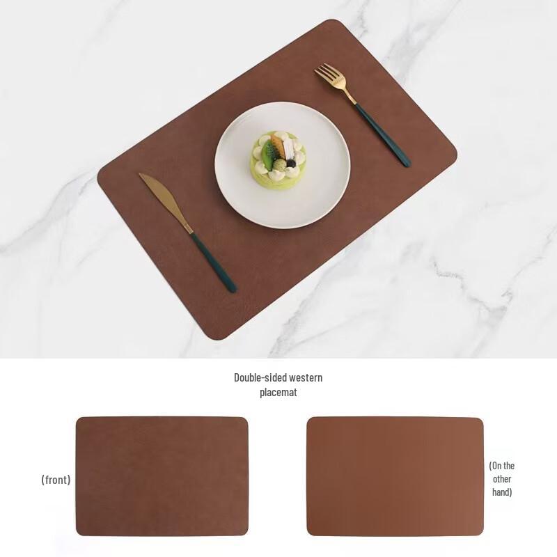 ZISIZ Nordic Double-Sided Leather Placemat