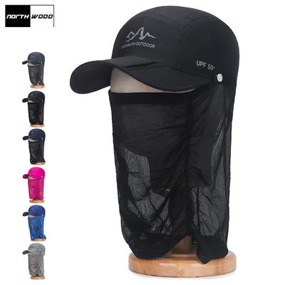Northwood Summer Foldable Portable Cover Face Hanging Yarn Quick-drying Hat for Men and Women Outdoor Fishing Hat
