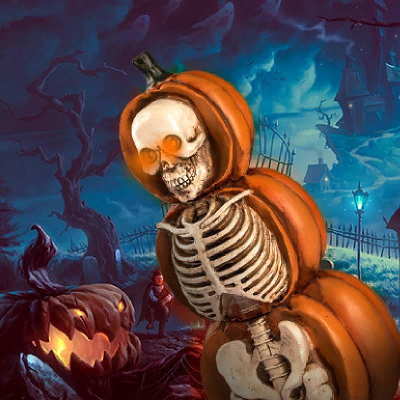 Ornament Halloween Pumpkin Luminous Creative Decoration Ancient Atmosphere Gift