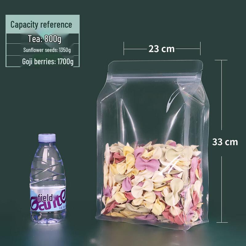 

Octagonal Seal Transparent Self-Standing Storage Bags