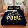 Set Biancheria da Letto Gaming 3 Pezzi Guerriero Incoronato PUBG - Perfetto per Camere da Letto Decorative, Camere degli Ospiti, Soggiorni, Hotel | Regalo Ideale per Fan, Trave