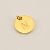 Minimalist Round Stainless Steel Initial Pendant – 26 English Letters, Smooth Surface, DIY Jewelry Accessory
