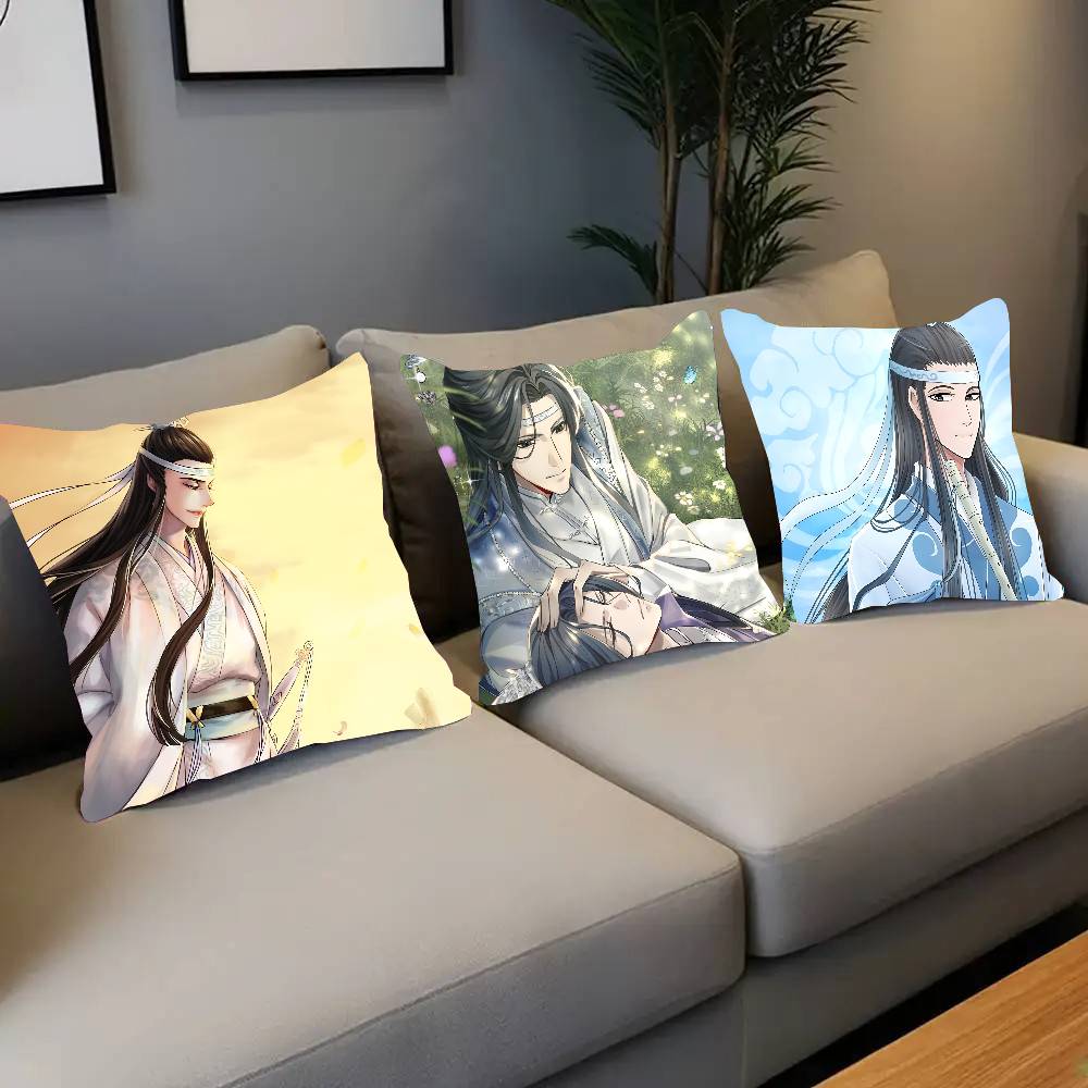 Lan XiChen Mo Dao Zu Shi Anime Pillow Case Square Pillow Bedroom Sofa Leisure Comfort Cushion Car Home Decoration
