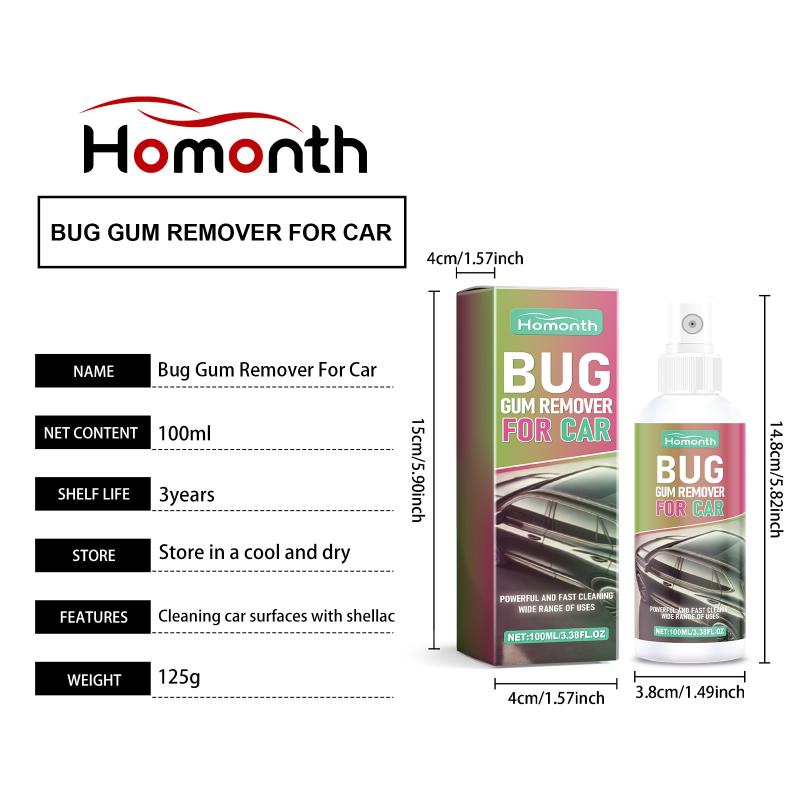 Car Shellac Cleaning Agent Advanced Formula for Bird Droit Resin Bug and Shellac Stain Removal Used on Paint Windows and Trim Surfaces
