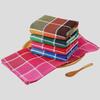 Colorful Plaid Polyester-Cotton Waffle Weave Kitchen Towel