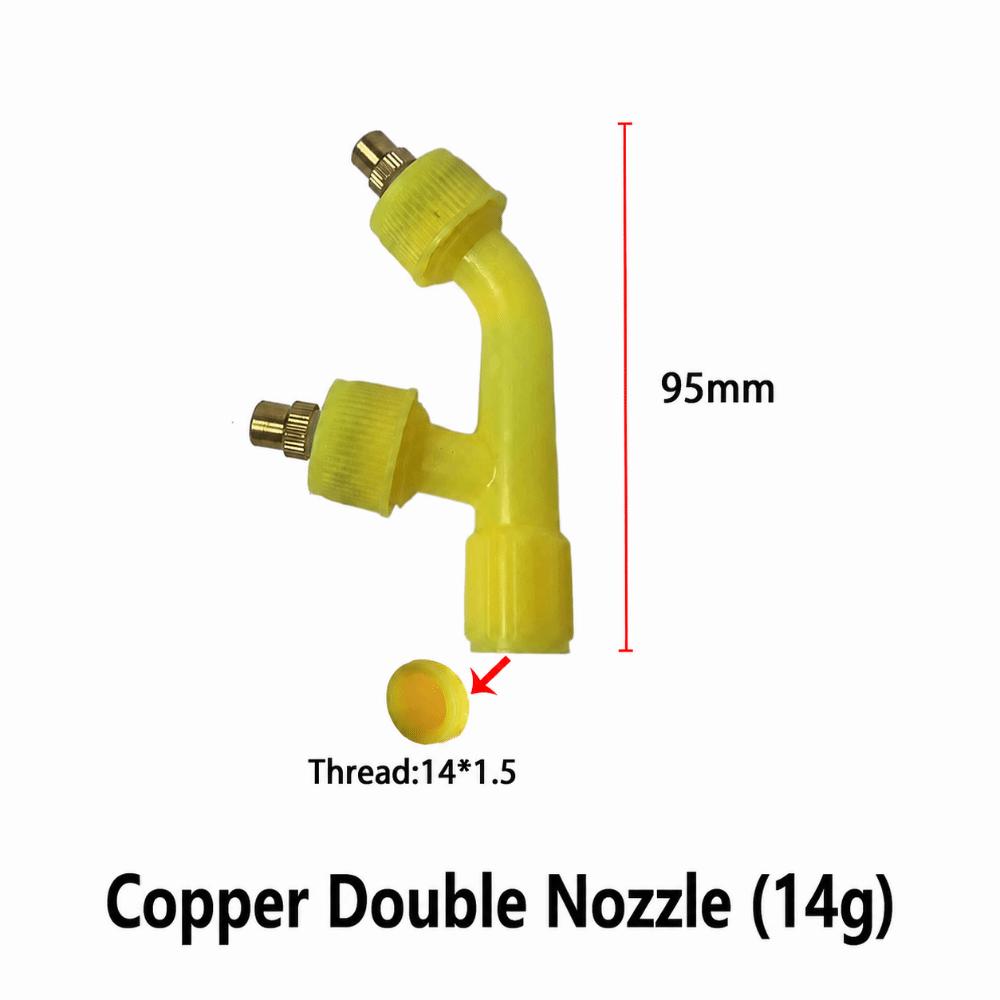 Copper Mouth Atomizing Sprayer Nozzle Multi Heads Agricultural Spray Head  Garden Accessories Double Nozzle