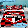 Custom Name Sao Paulo Team Spirit Bedding Set 3pcs, Bedding Set Including 1pc Duvet Cover And 2pcs Pillowcases for Bedroom, Dormitory Gift