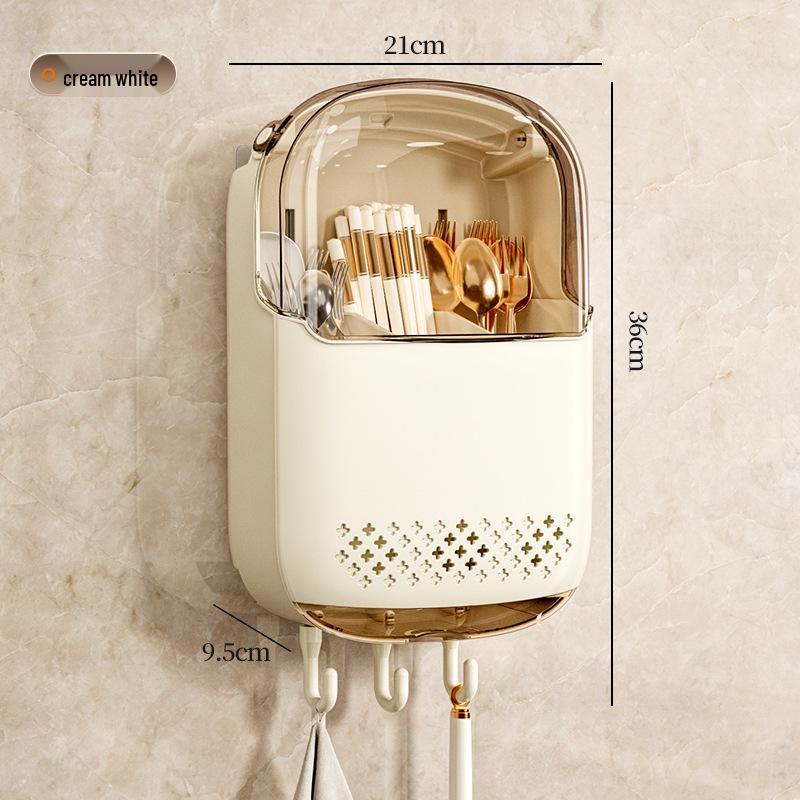 Qiao Feng 2025 Wall-Mounted Chopstick and Spoon Holder - Kitchen Storage Rack