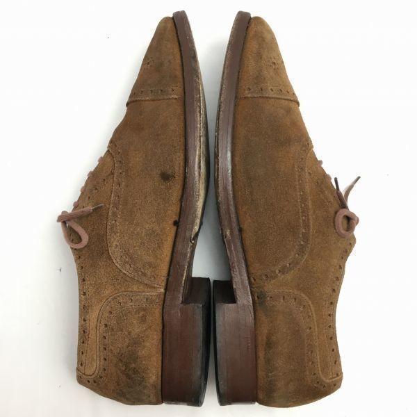 Alfred Sargent Made In England Suede Semi Brogue Shoes Brown Size 8 Men’s(USED)