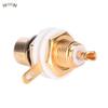 RCA Female Jack 10pcs Plated Rca Connector Gold Panel Mount Chassis Audio Socket Plug Bulkhead White Cycle With Nut Solder Cup