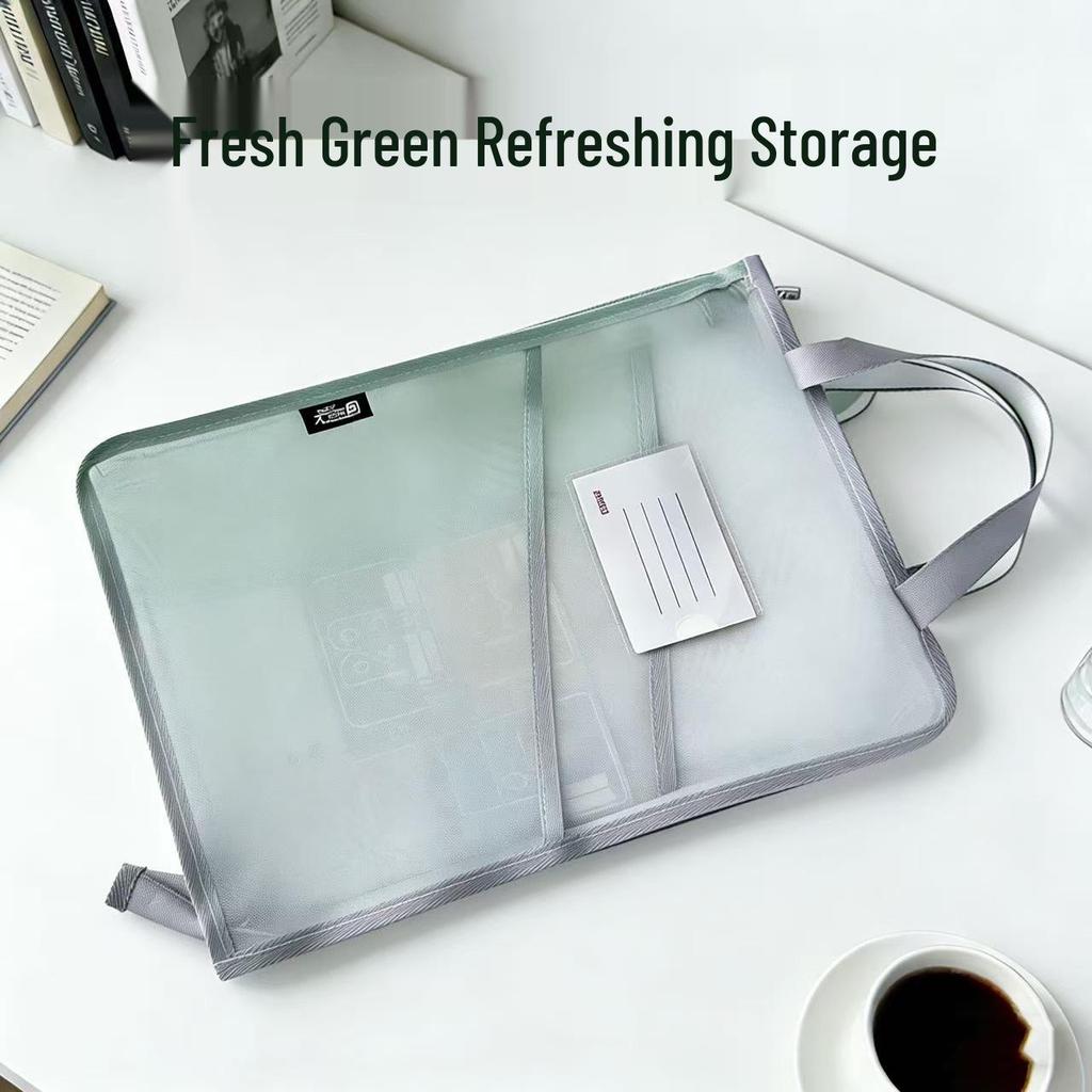 Popular L-Shaped Zippered File Bag - Student Organizer for Books and Papers